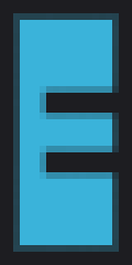 "e" Minecraft banner
