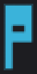 "p" Minecraft banner