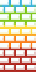 5-colour rainbow bricks Minecraft banner