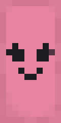 Girly smiley face kawaii pink Minecraft shield